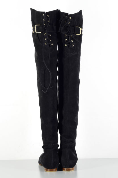 BUUTS Chloé Overknees Wildleder schwarz 224015-5