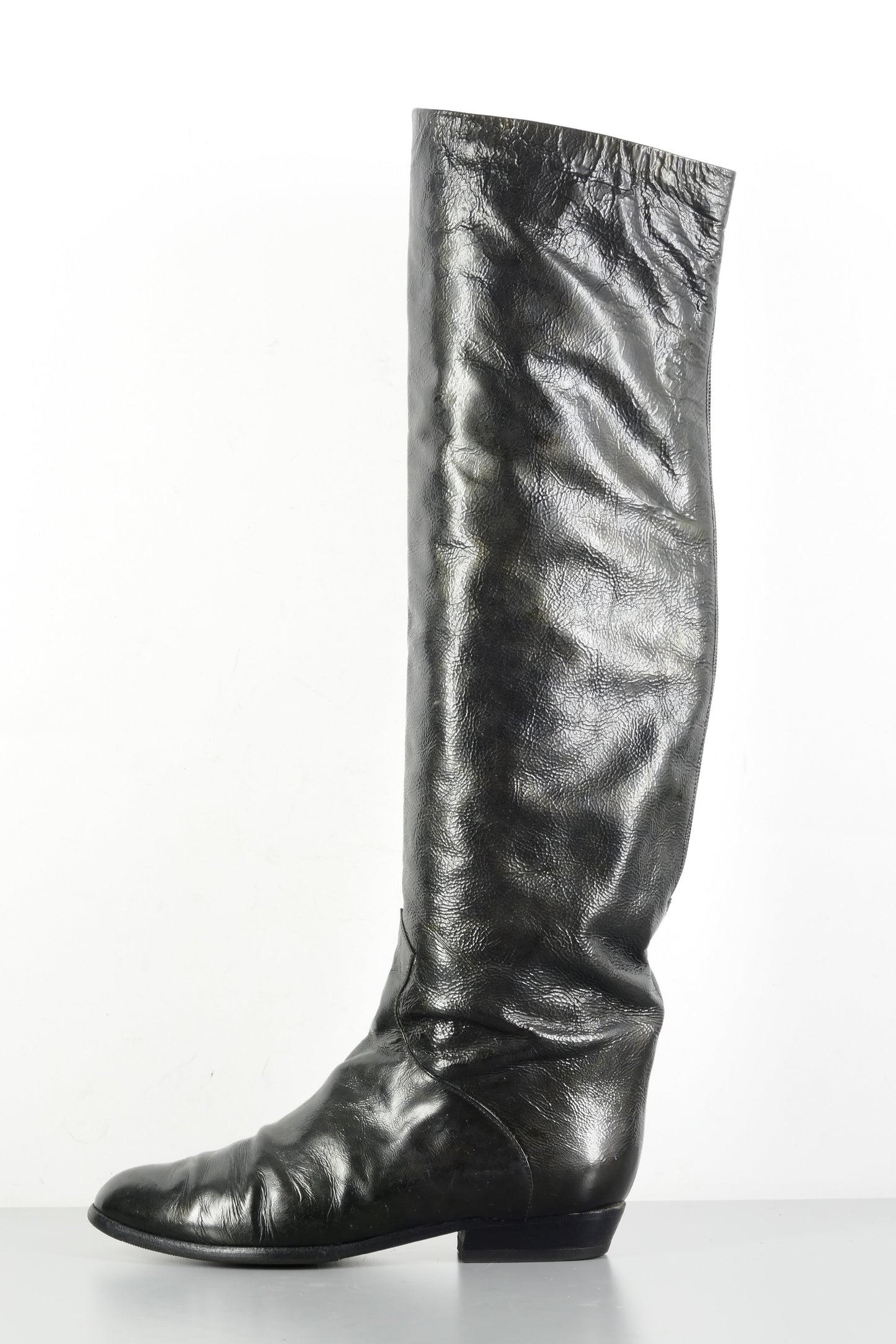BUUTS Brunella Lack Vintage-Stiefel Leder schwarz 224016-1