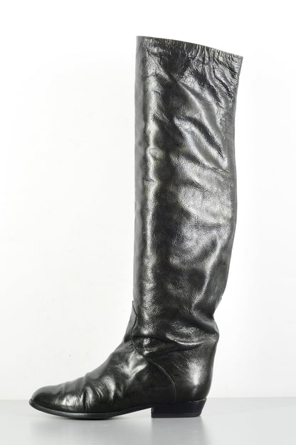 BUUTS Brunella Lack Vintage-Stiefel Leder schwarz 224016-1
