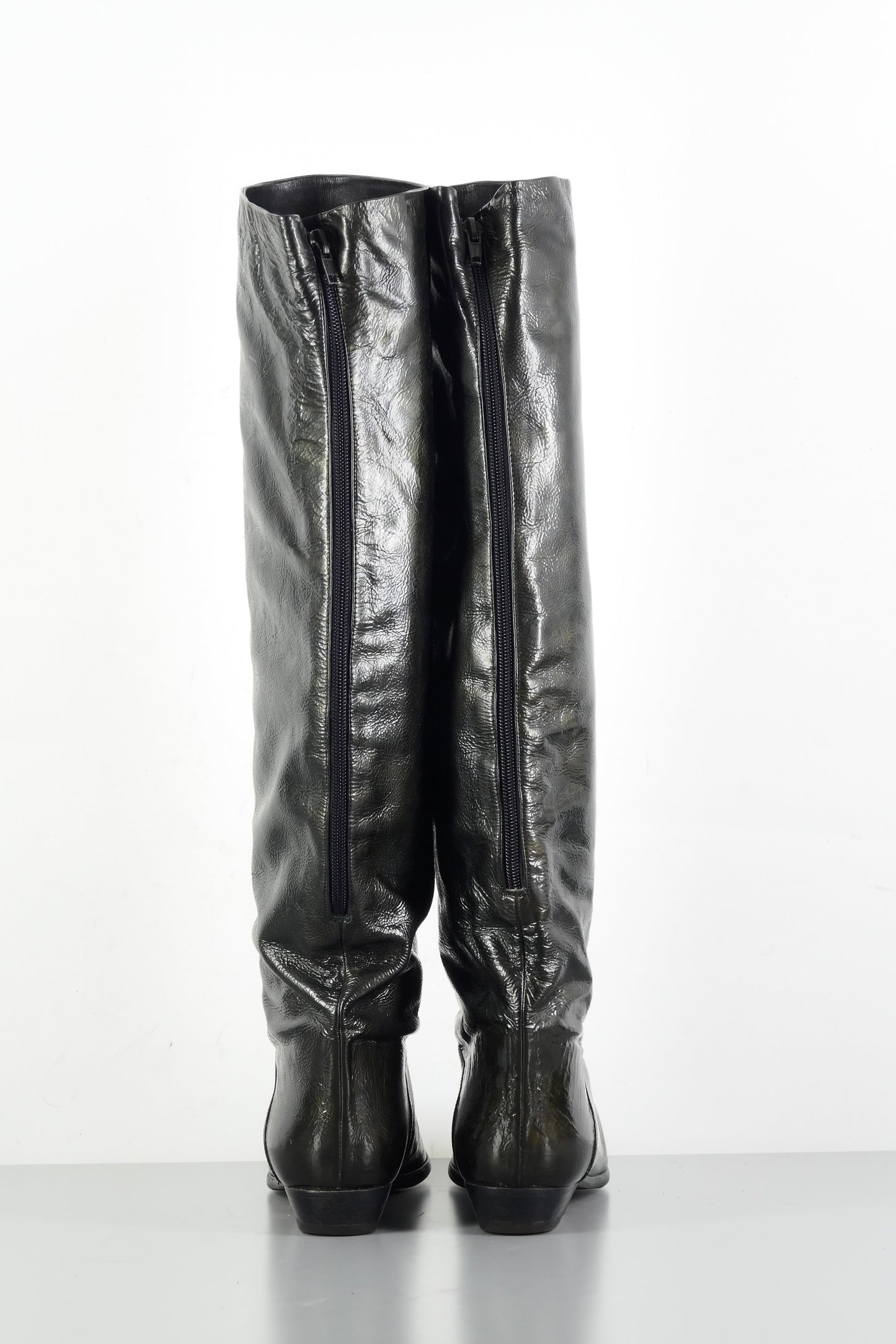 BUUTS Brunella Lack Vintage-Stiefel Leder schwarz 224016-5