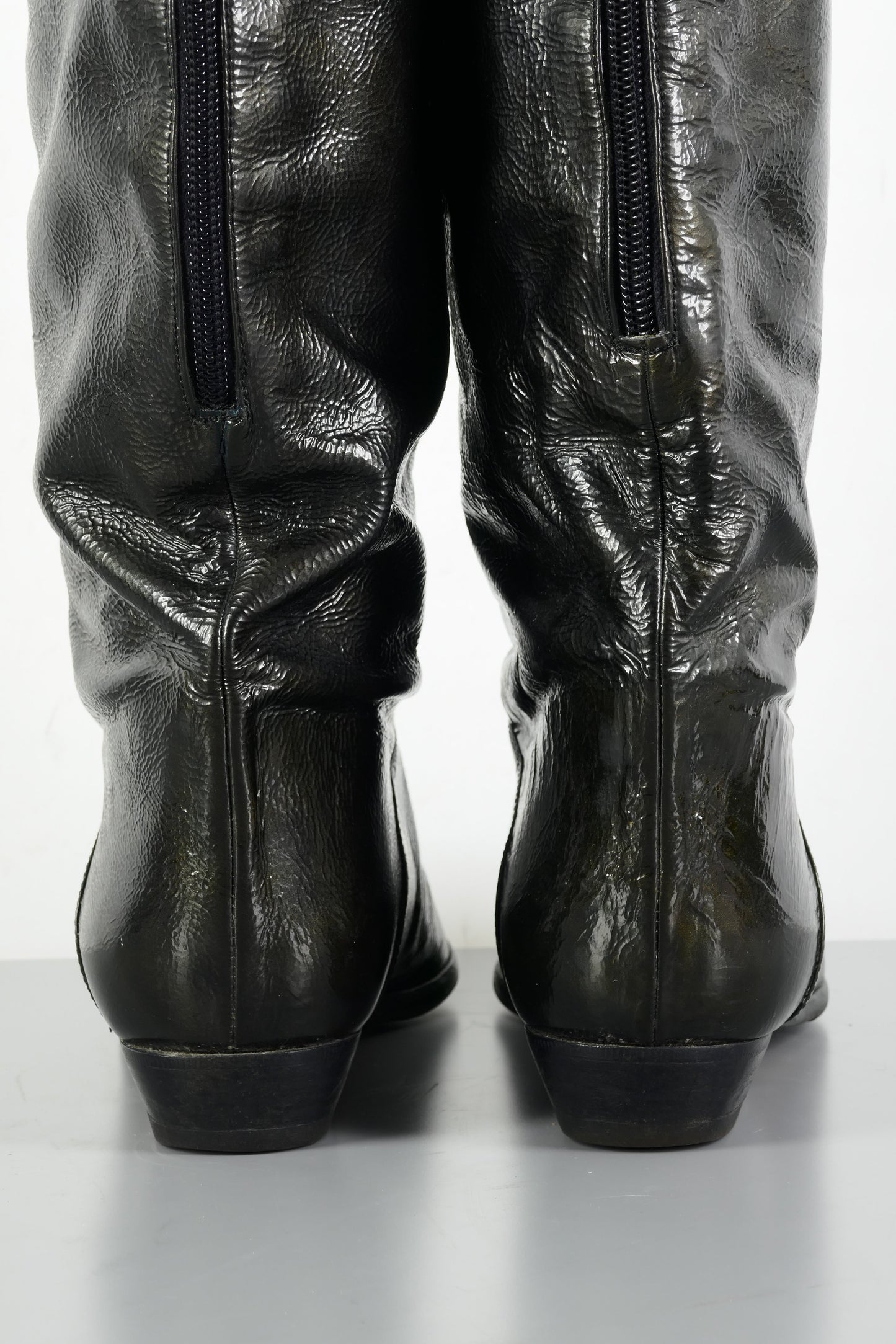 BUUTS Brunella Lack Vintage-Stiefel Leder schwarz 224016-6