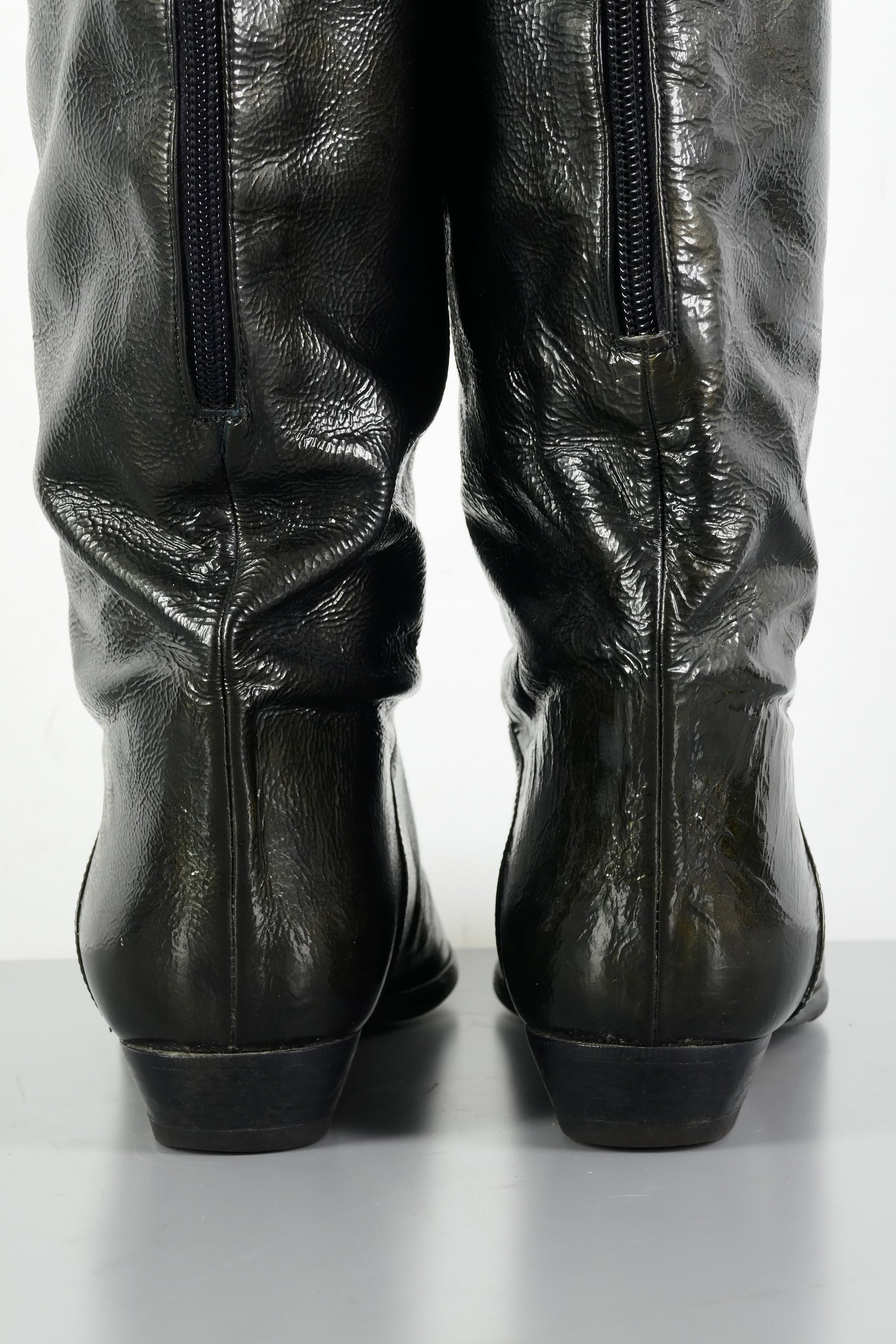 BUUTS Brunella Lack Vintage-Stiefel Leder schwarz 224016-6