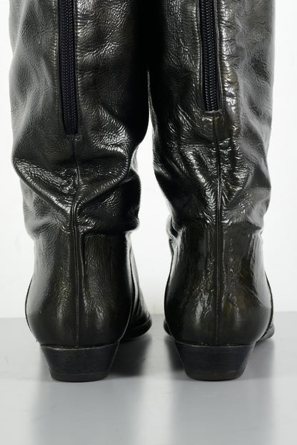 BUUTS Brunella Lack Vintage-Stiefel Leder schwarz 224016-6