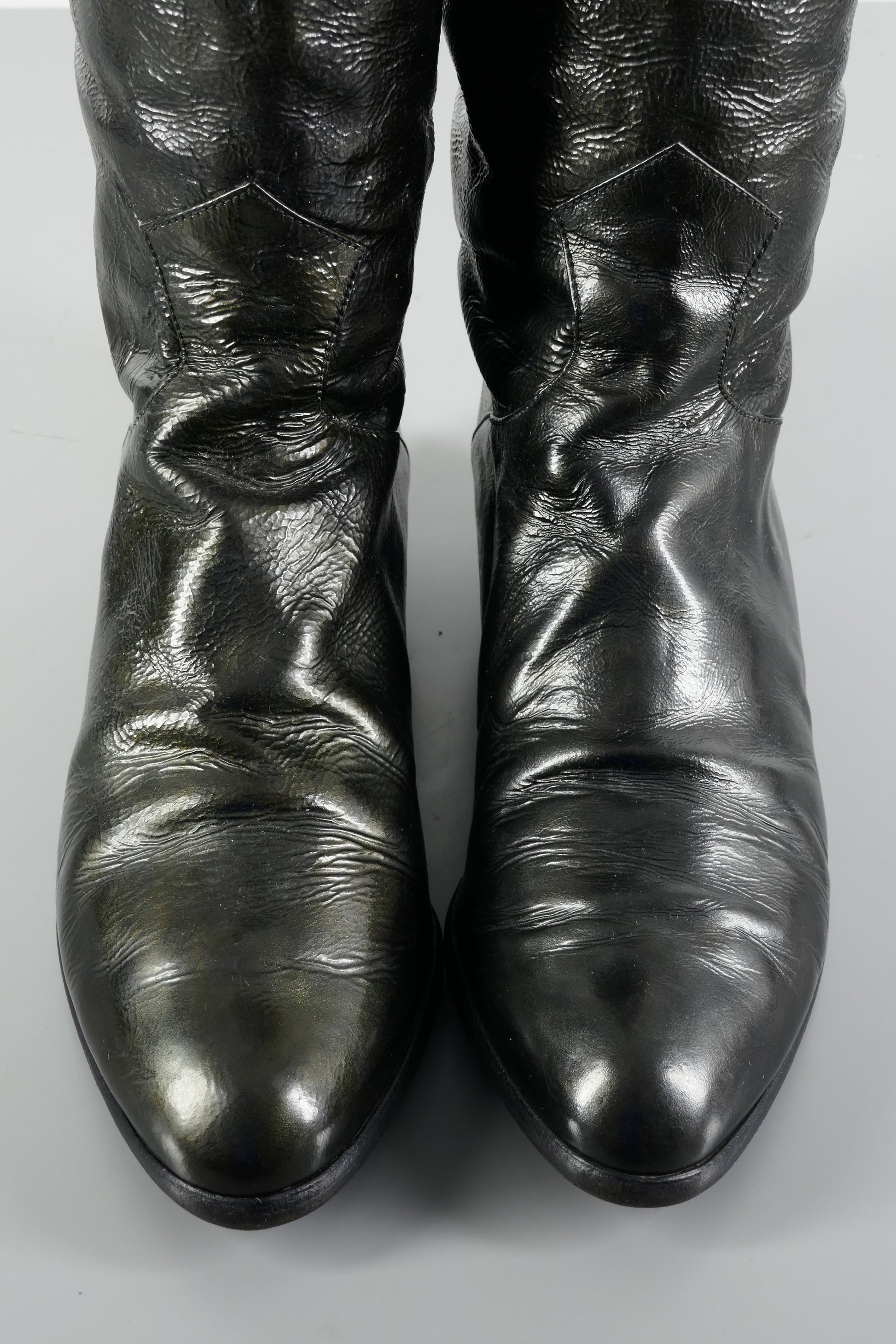 BUUTS Brunella Lack Vintage-Stiefel Leder schwarz 224016-7