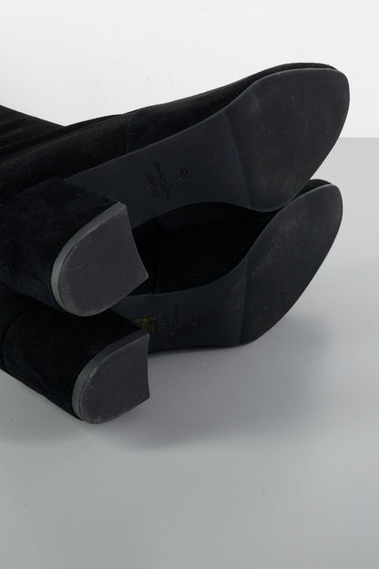 BUUTS Stuart Weitzmann Overknees Wildleder schwarz 224017-8