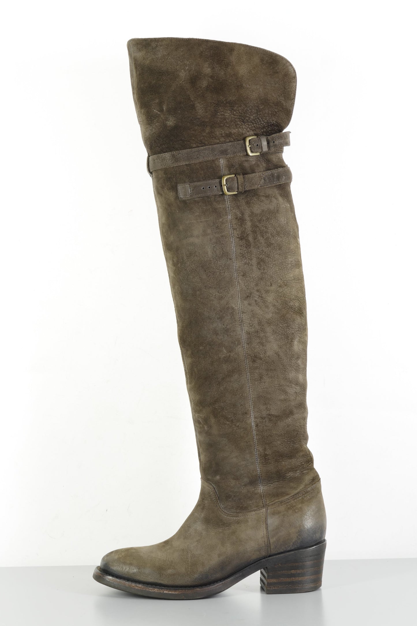 BUUTS Buttero Overknees Wildleder schlamm 224019-1