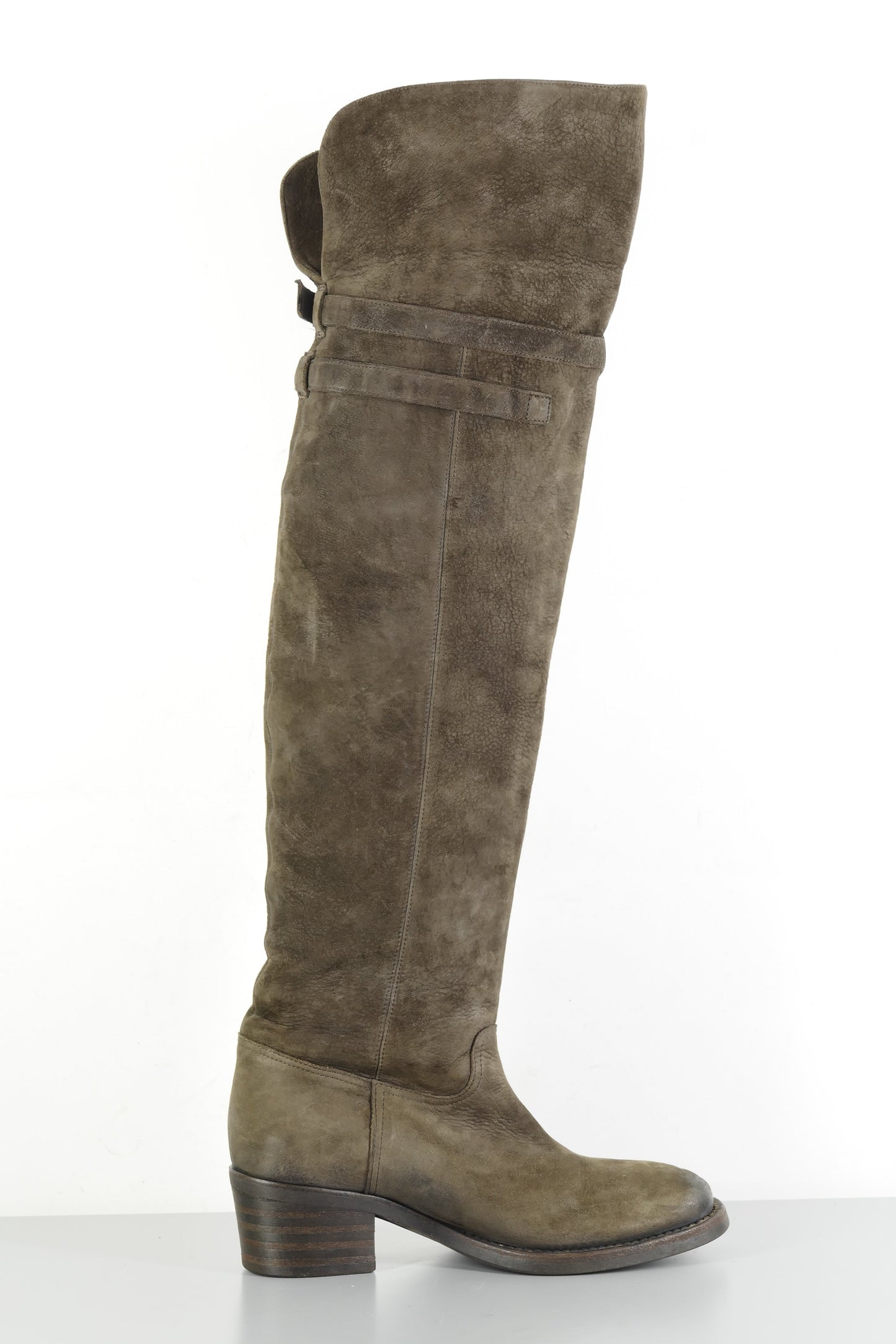 BUUTS Buttero Overknees Wildleder schlamm 224019-3