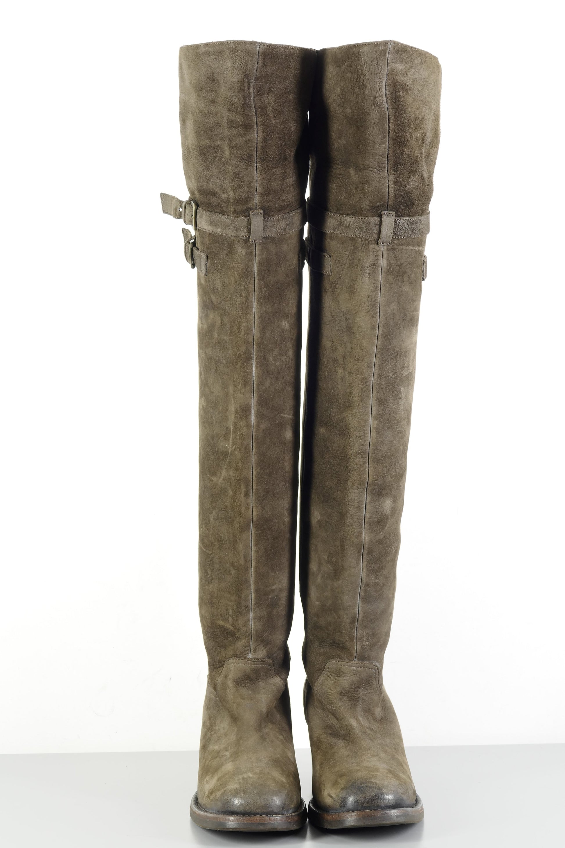 BUUTS Buttero Overknees Wildleder schlamm 224019-4