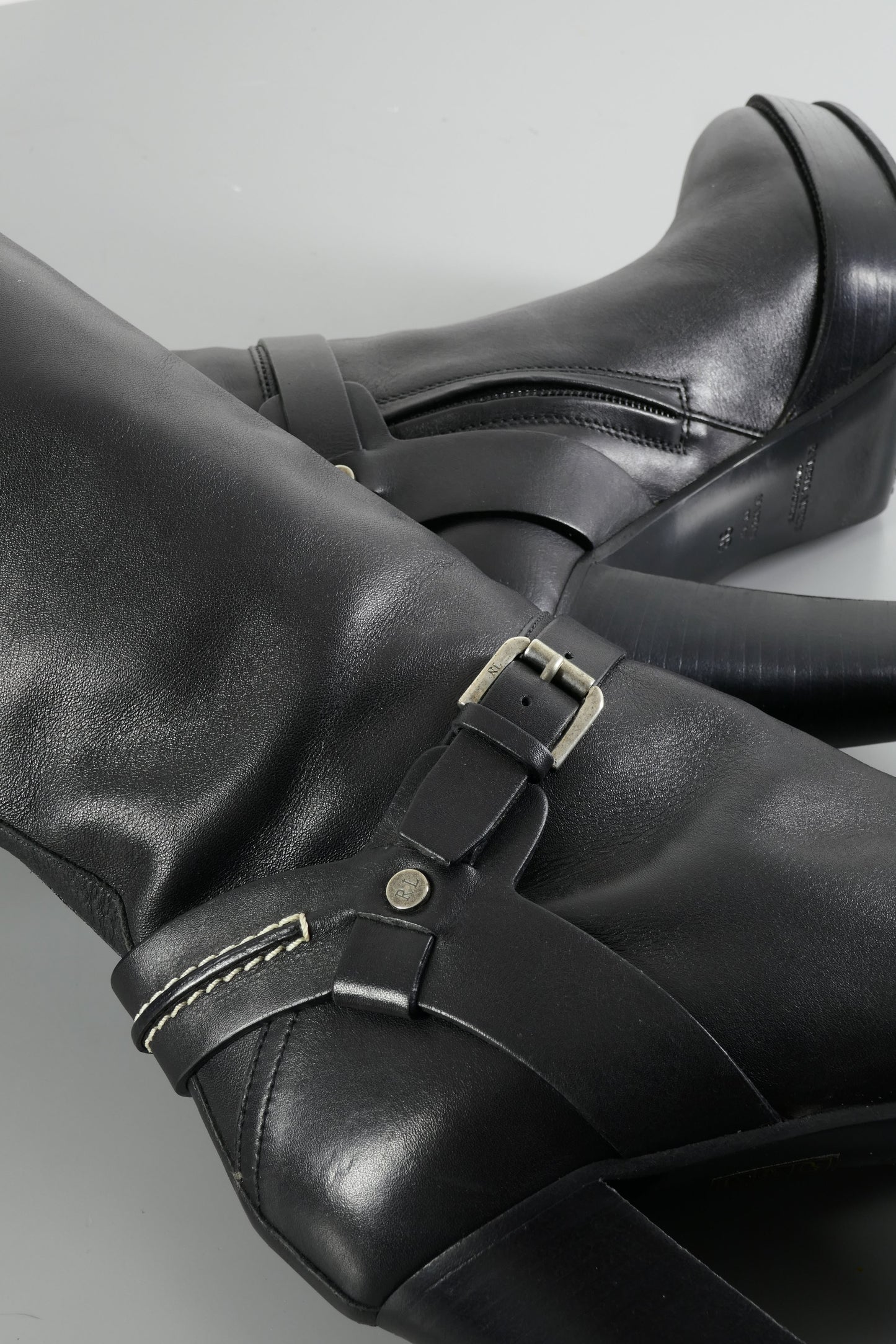 BUUTS Ralph Lauren Stiefel Leder schwarz 224021-8