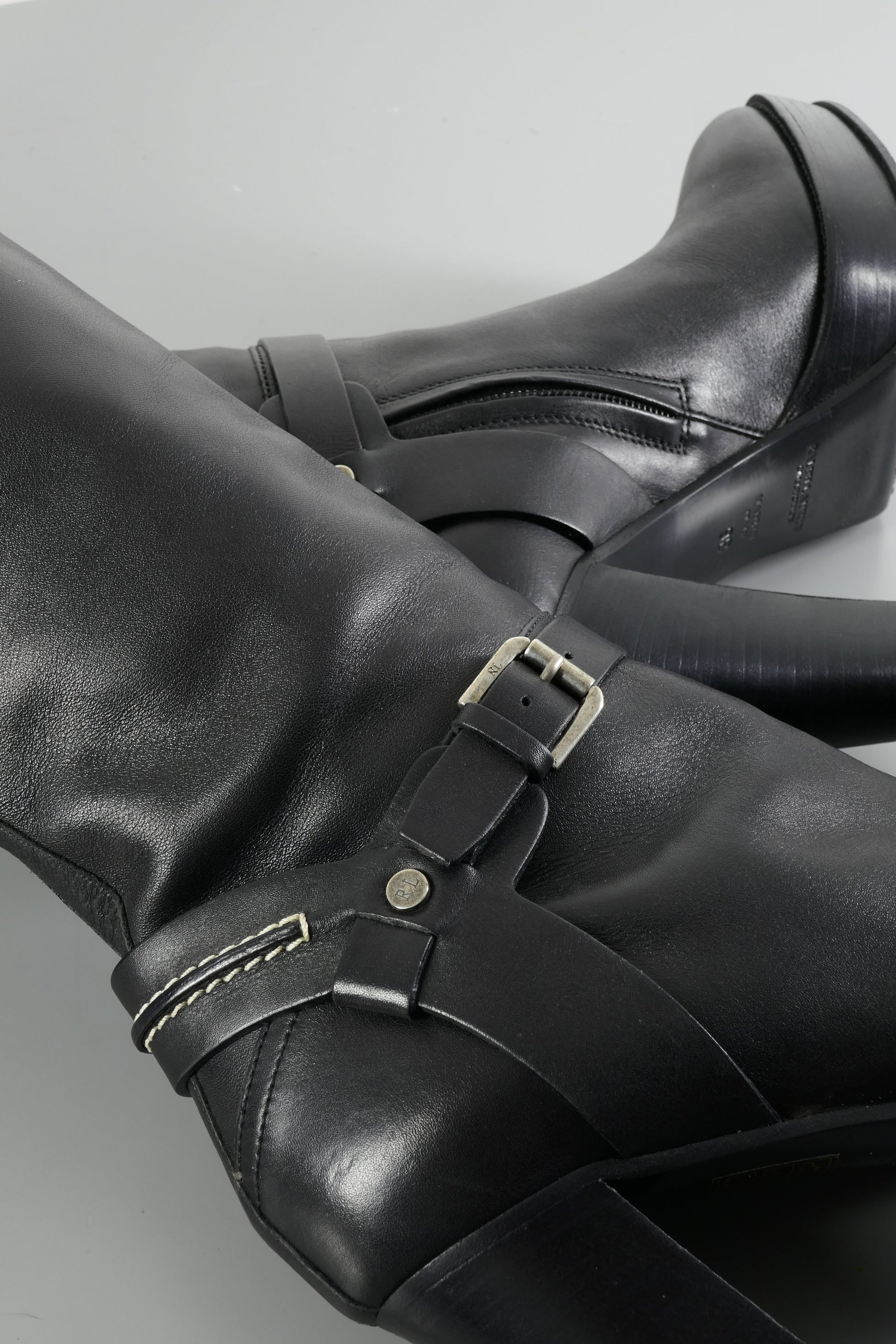 BUUTS Ralph Lauren Stiefel Leder schwarz 224021-8