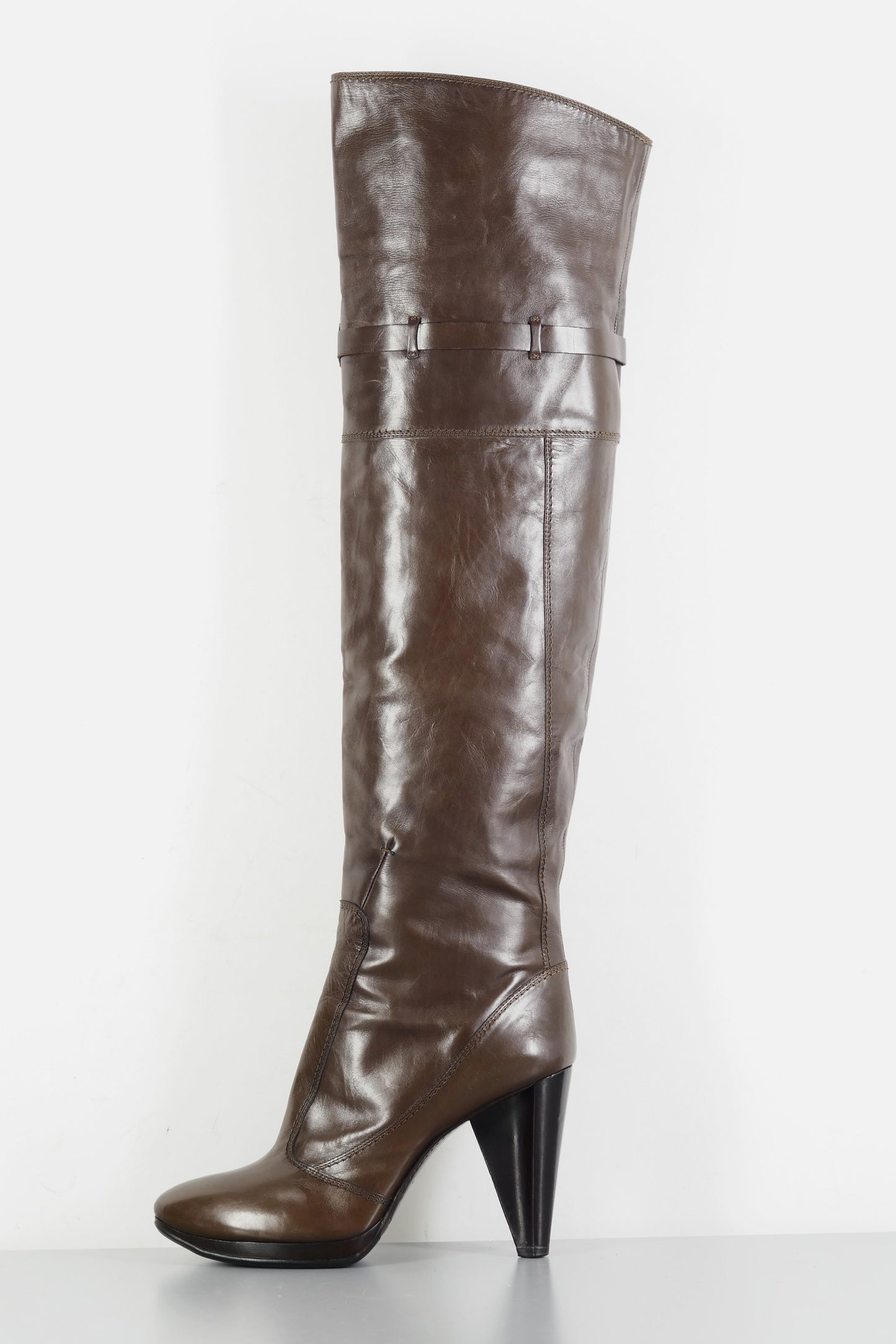 BUUTS Costume National Hohe Stiefel Leder braun 224024-1