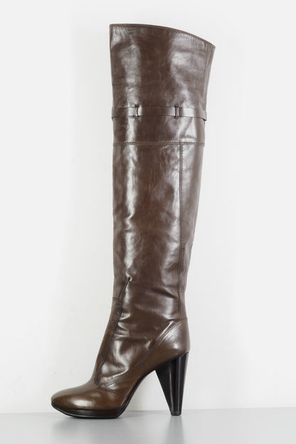 BUUTS Costume National Hohe Stiefel Leder braun 224024-1