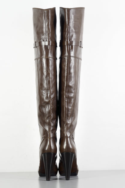 BUUTS Costume National Hohe Stiefel Leder braun 224024-5