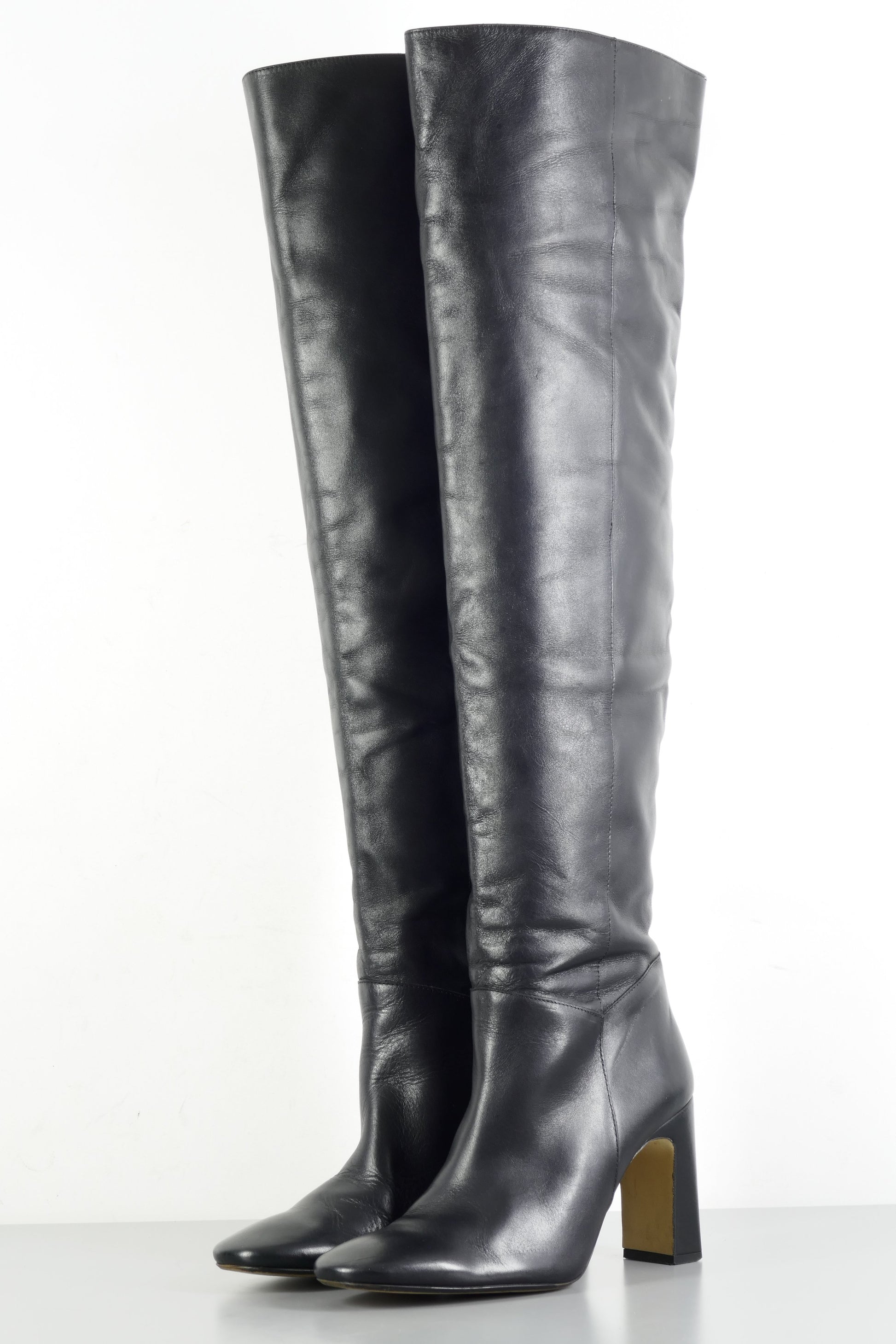 BUUTS Zara Overknees Leder schwarz 224025-2