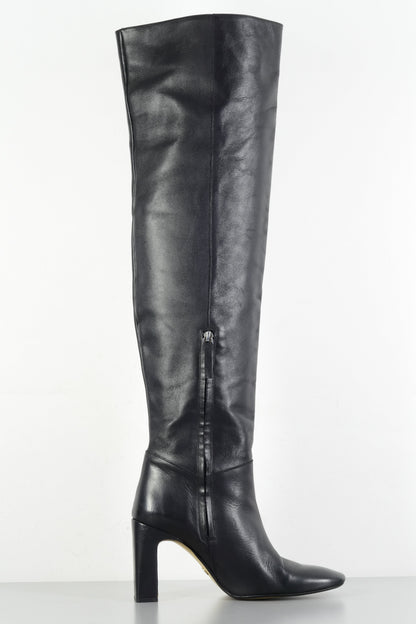 BUUTS Zara Overknees Leder schwarz 224025-3