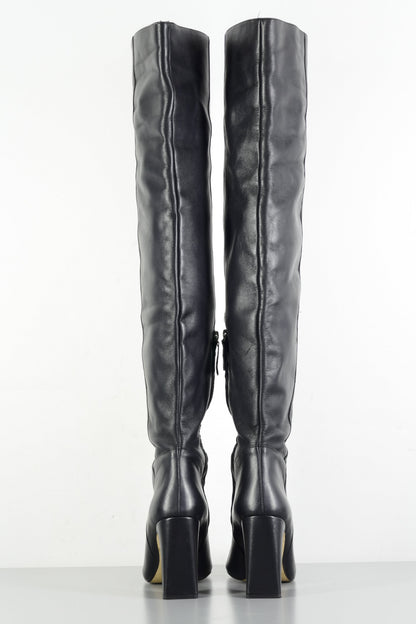 BUUTS Zara Overknees Leder schwarz 224025-5