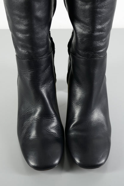 BUUTS Zara Overknees Leder schwarz 224025-7