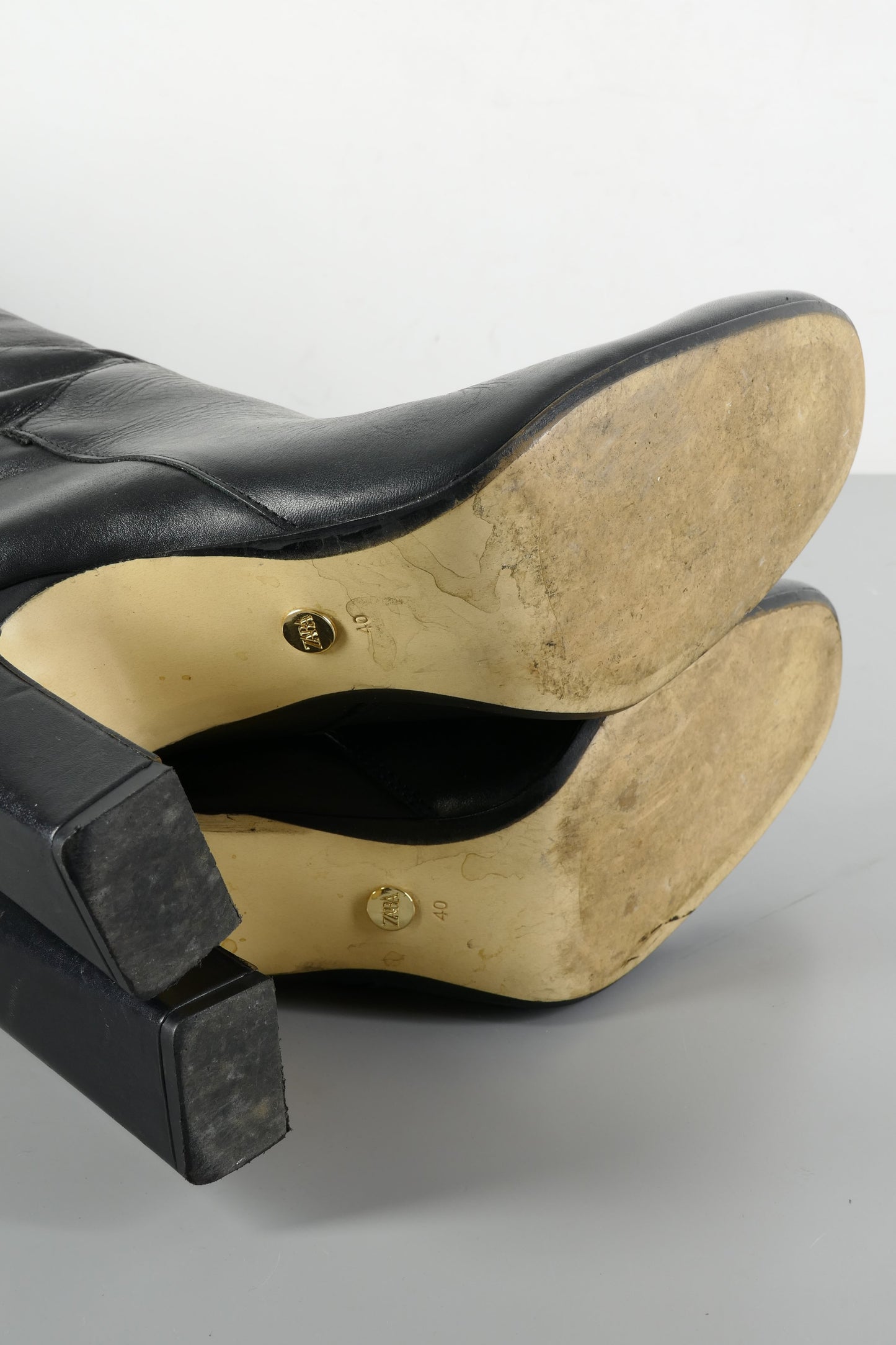 BUUTS Zara Overknees Leder schwarz 224025-8