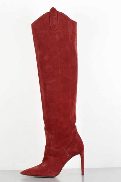 BUUTS Zara Hohe Stiefel Wildleder rot 224027-1