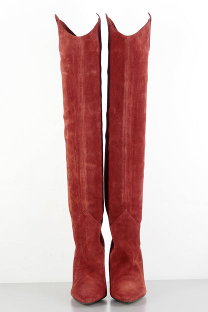 BUUTS Zara Hohe Stiefel Wildleder rot 224027-4