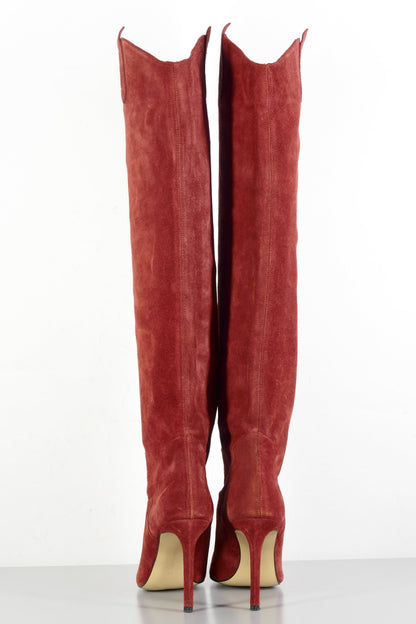 BUUTS Zara Hohe Stiefel Wildleder rot 224027-5