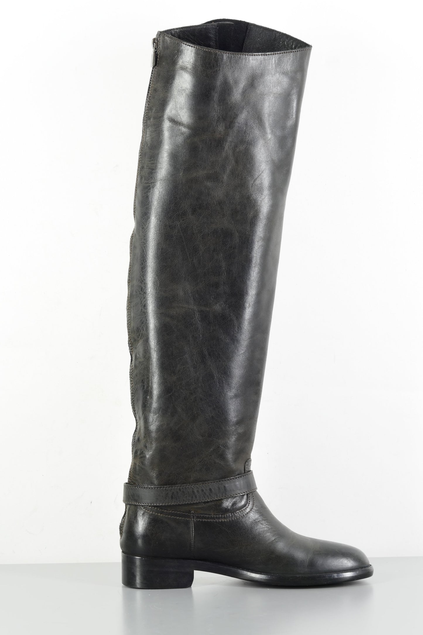 BUUTS Belstaff Overknees Leder schwarz 224030-3