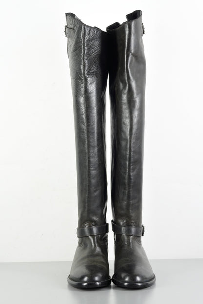 BUUTS Belstaff Overknees Leder schwarz 224030-4