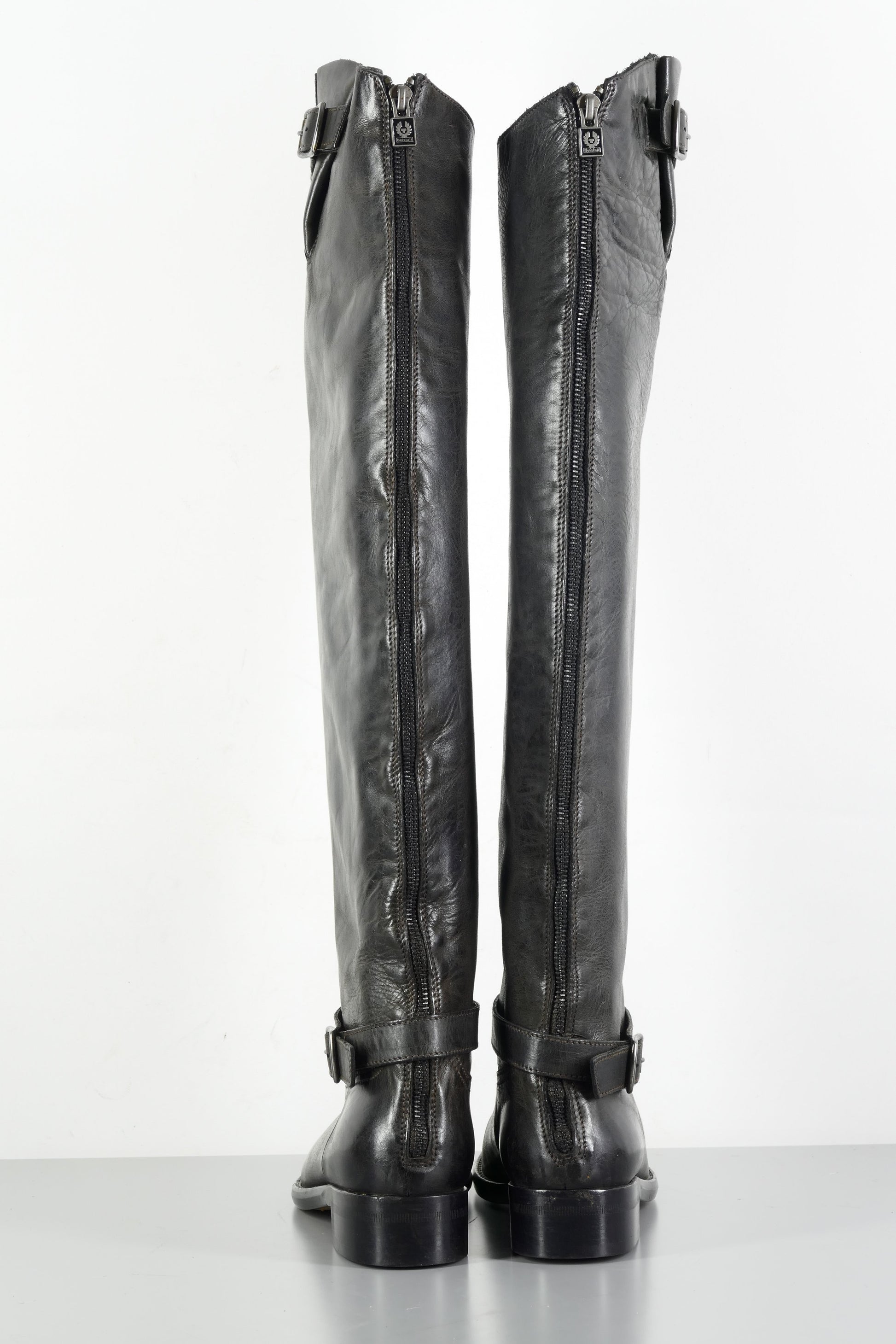 BUUTS Belstaff Overknees Leder schwarz 224030-5