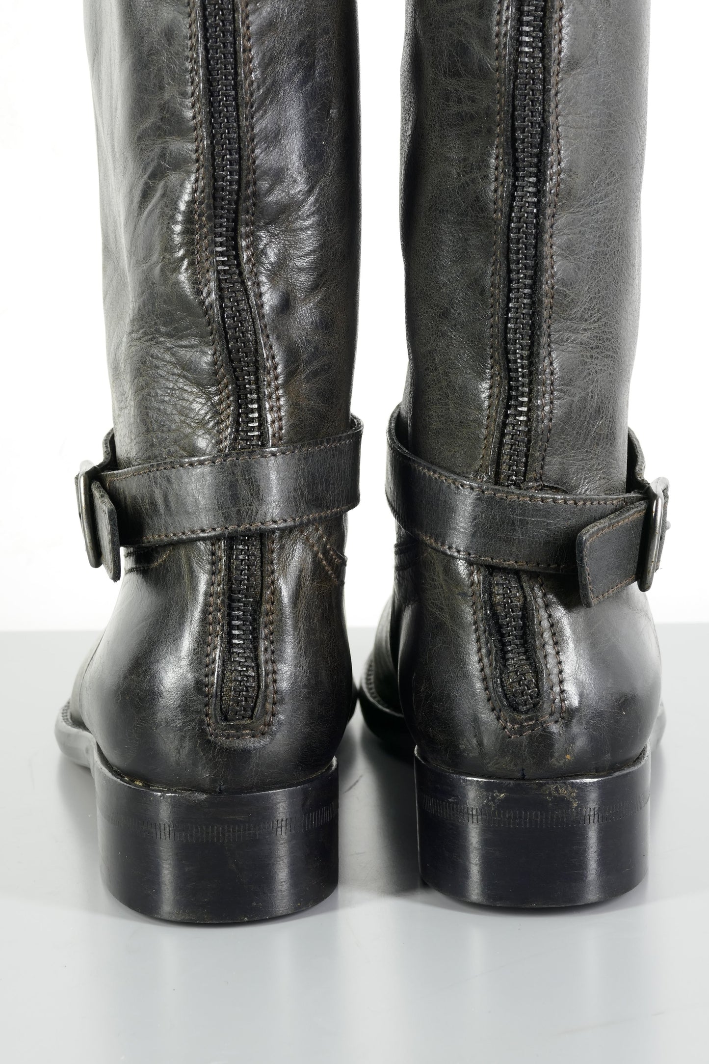 BUUTS Belstaff Overknees Leder schwarz 224030-6