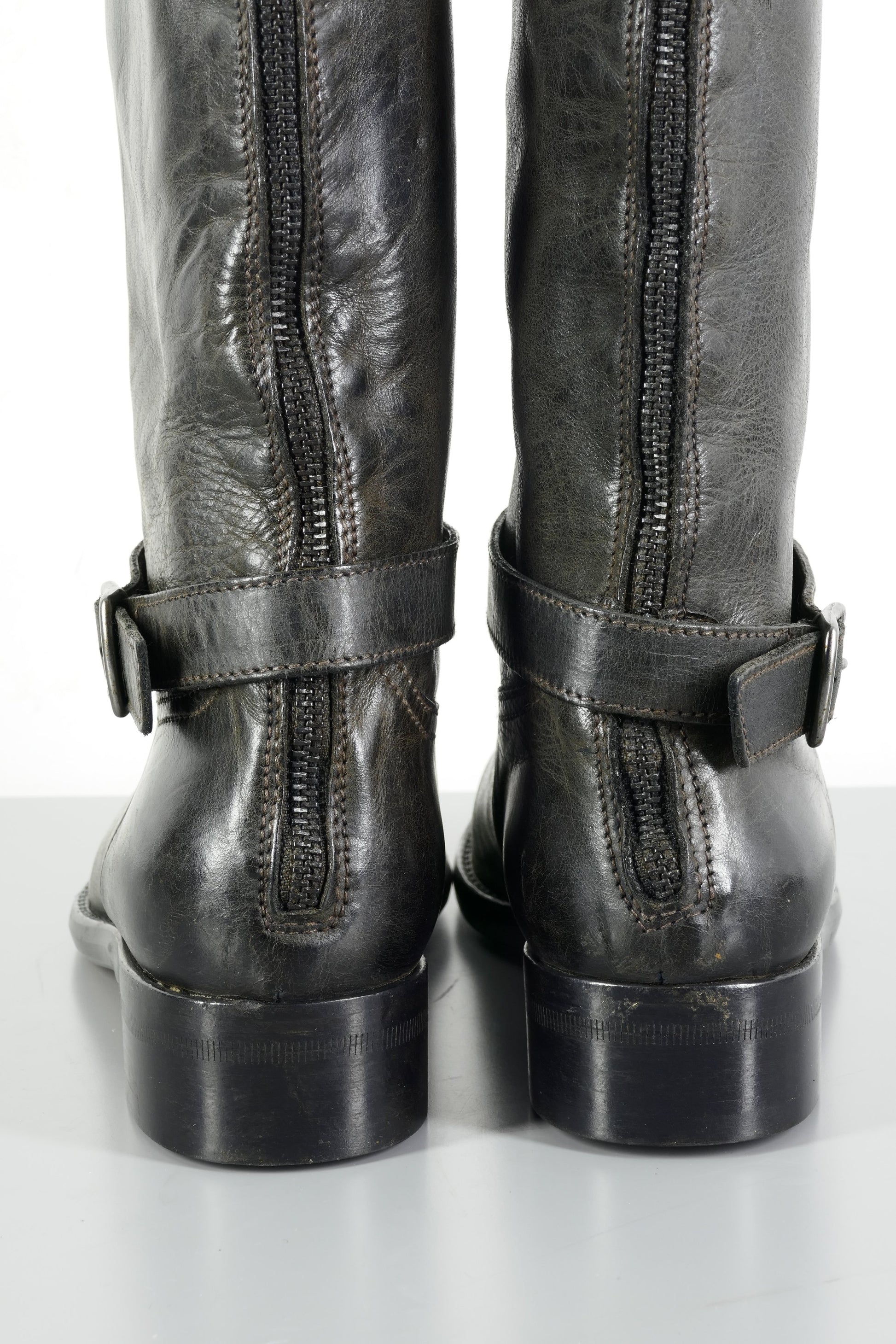 BUUTS Belstaff Overknees Leder schwarz 224030-6