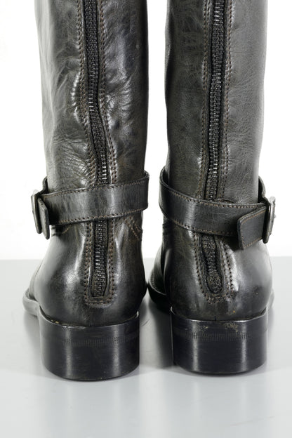 BUUTS Belstaff Overknees Leder schwarz 224030-6