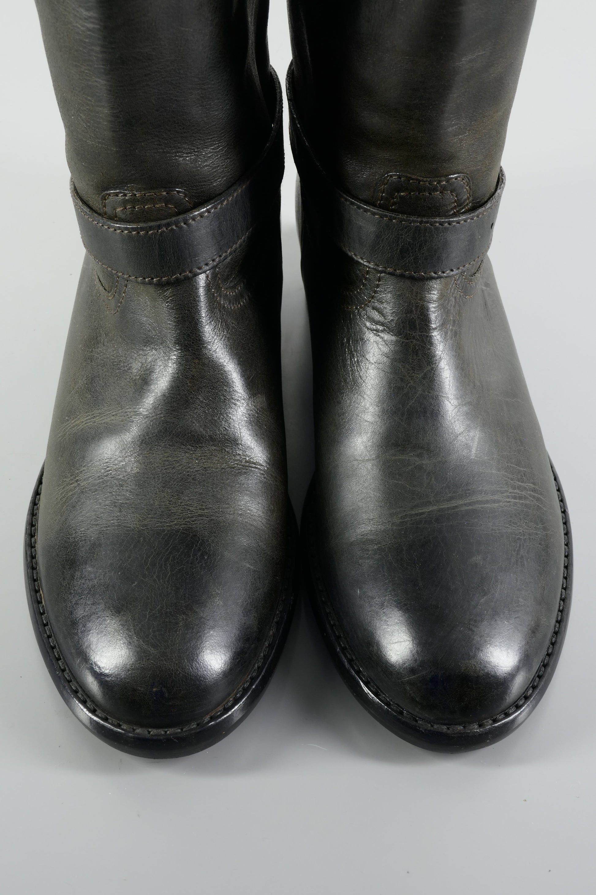 BUUTS Belstaff Overknees Leder schwarz 224030-7