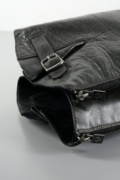 BUUTS Belstaff Overknees Leder schwarz 224030-9