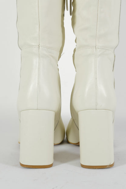 BUUTS Zara weiß Hohe Stiefel Leder weiß 224035-6