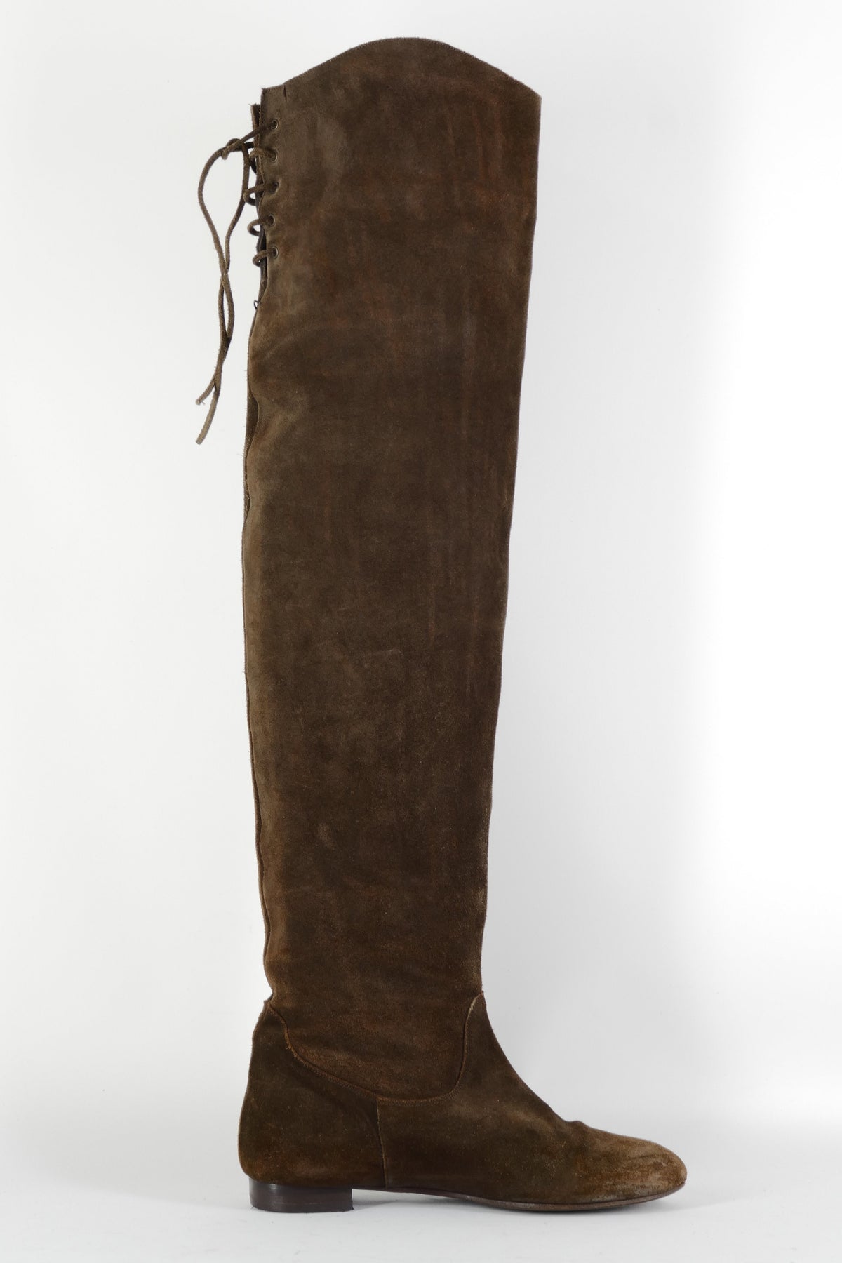 BUUTS Massimo Dutti Overknees Wildleder dunkelbraun 224044-3