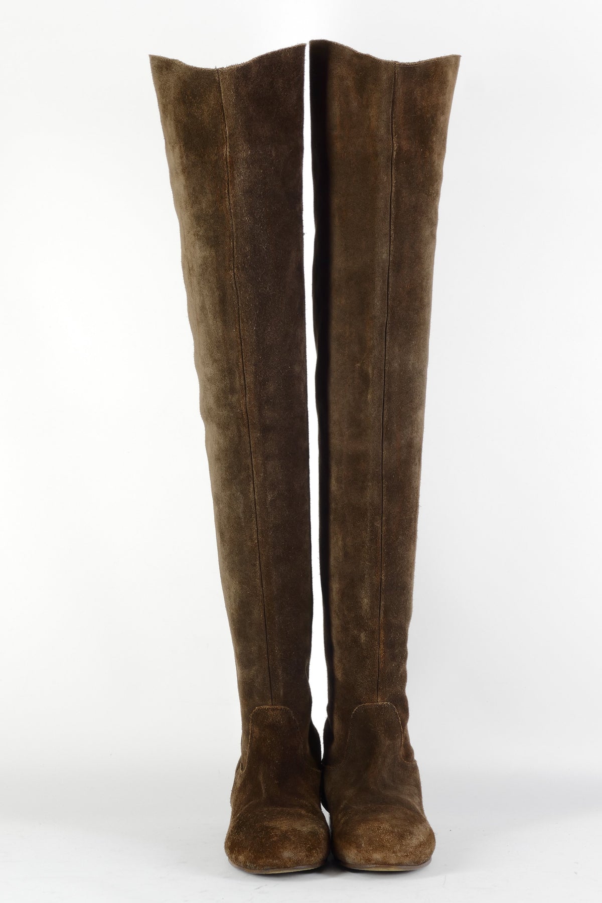 BUUTS Massimo Dutti Overknees Wildleder dunkelbraun 224044-4