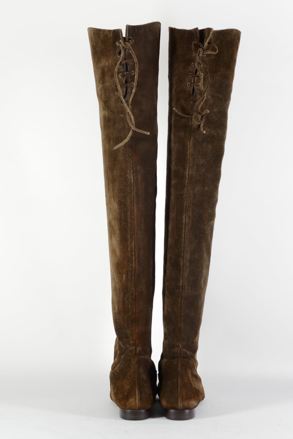 BUUTS Massimo Dutti Overknees Wildleder dunkelbraun 224044-5