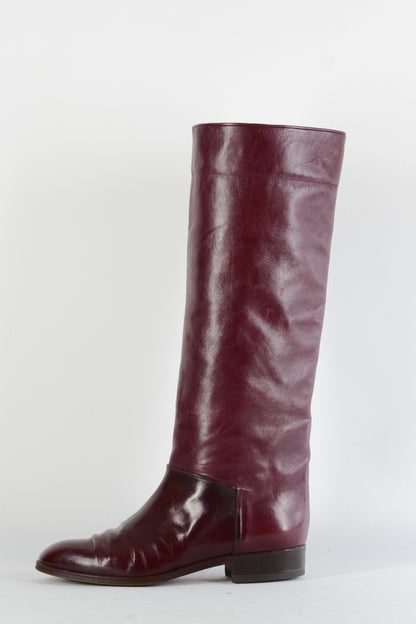 BUUTS Pollini Vintage-Stiefel Leder bordeaux 224049-1