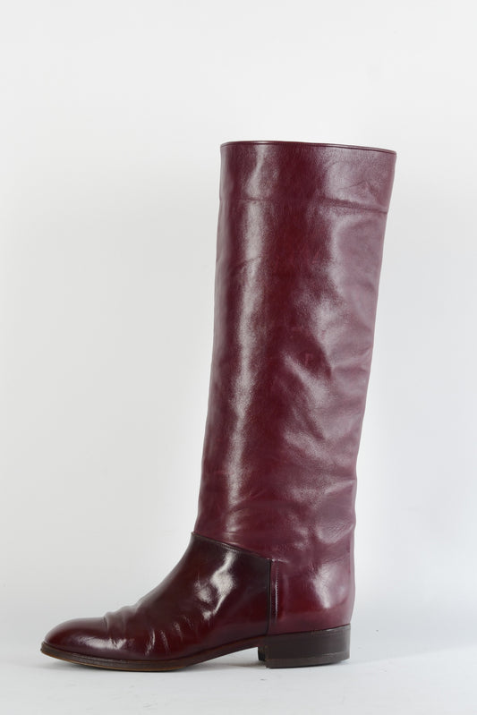 BUUTS Pollini Vintage-Stiefel Leder bordeaux 224049-1
