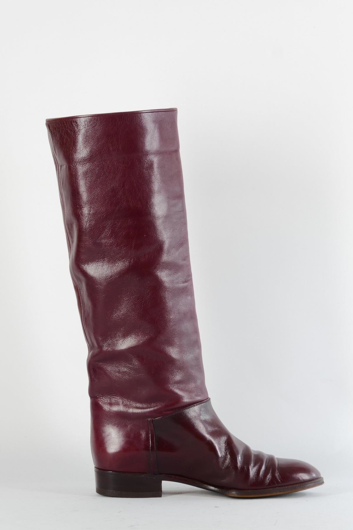 BUUTS Pollini Vintage-Stiefel Leder bordeaux 224049-3