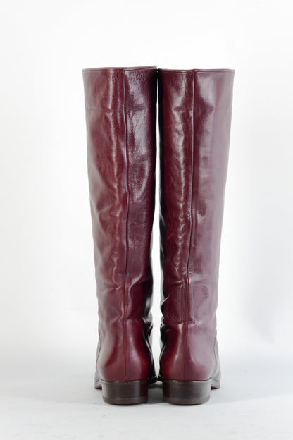 BUUTS Pollini Vintage-Stiefel Leder bordeaux 224049-5