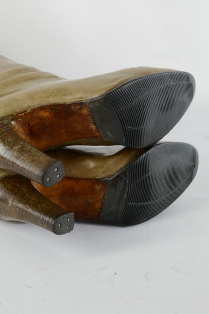 BUUTS Madras Vintage-Stiefel Leder schlamm 224050-8