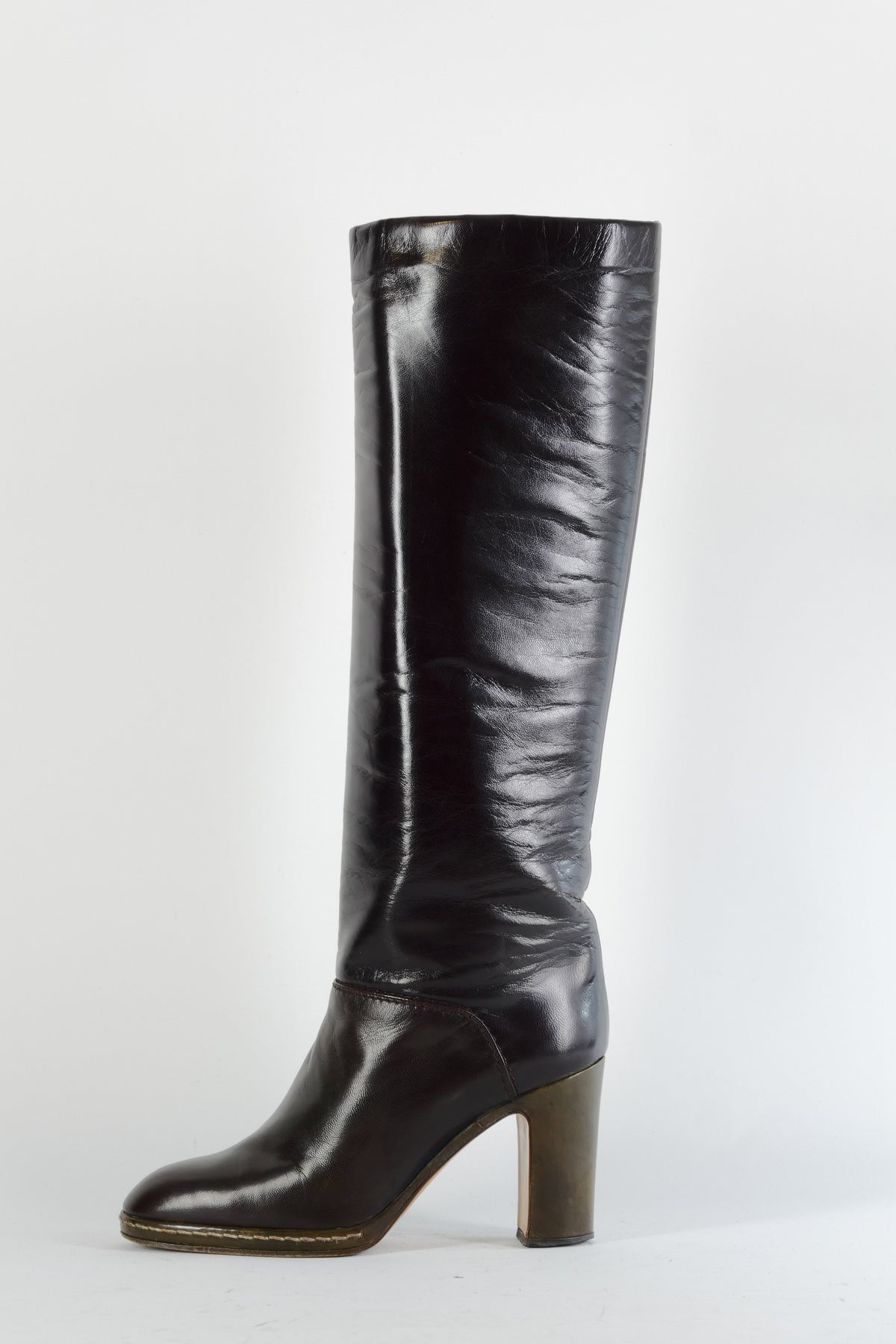 BUUTS Casadei Vintage-Stiefel Leder schwarz 224051-1