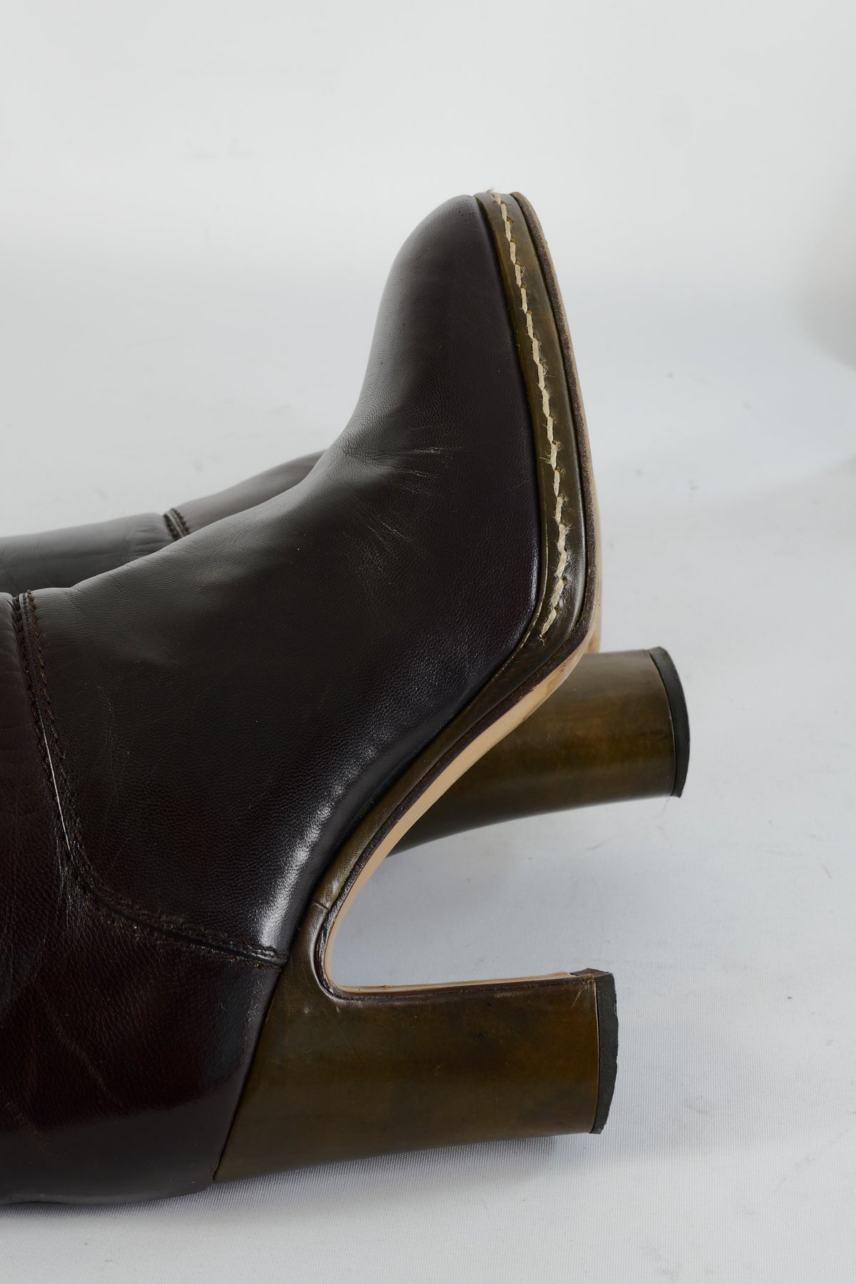 BUUTS Casadei Vintage-Stiefel Leder schwarz 224051-10