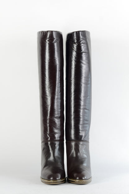 BUUTS Casadei Vintage-Stiefel Leder schwarz 224051-4