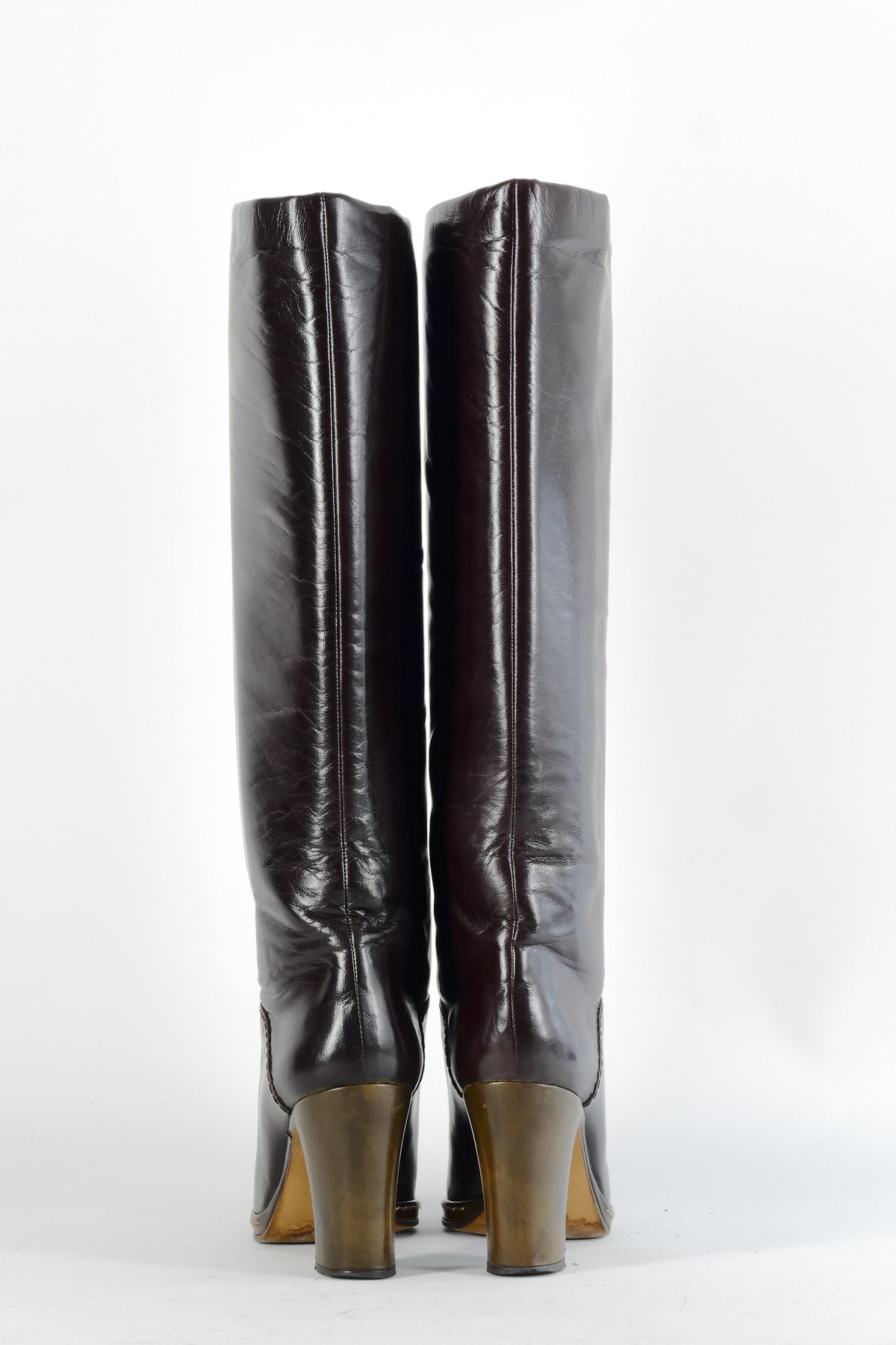 BUUTS Casadei Vintage-Stiefel Leder schwarz 224051-5