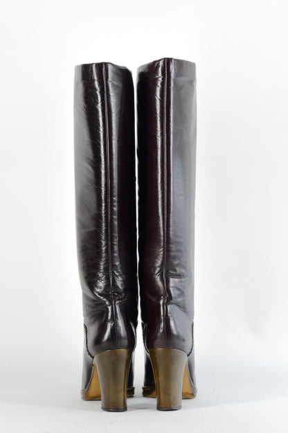 BUUTS Casadei Vintage-Stiefel Leder schwarz 224051-5