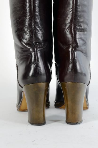 BUUTS Casadei Vintage-Stiefel Leder schwarz 224051-6