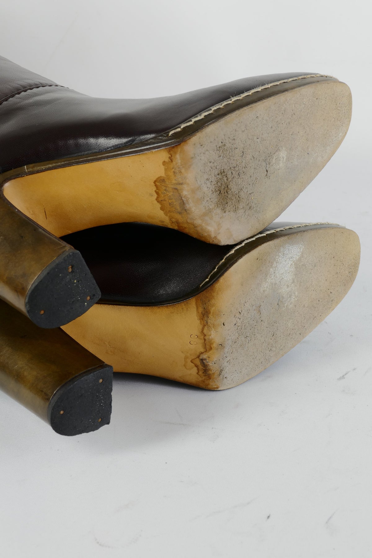 BUUTS Casadei Vintage-Stiefel Leder schwarz 224051-8