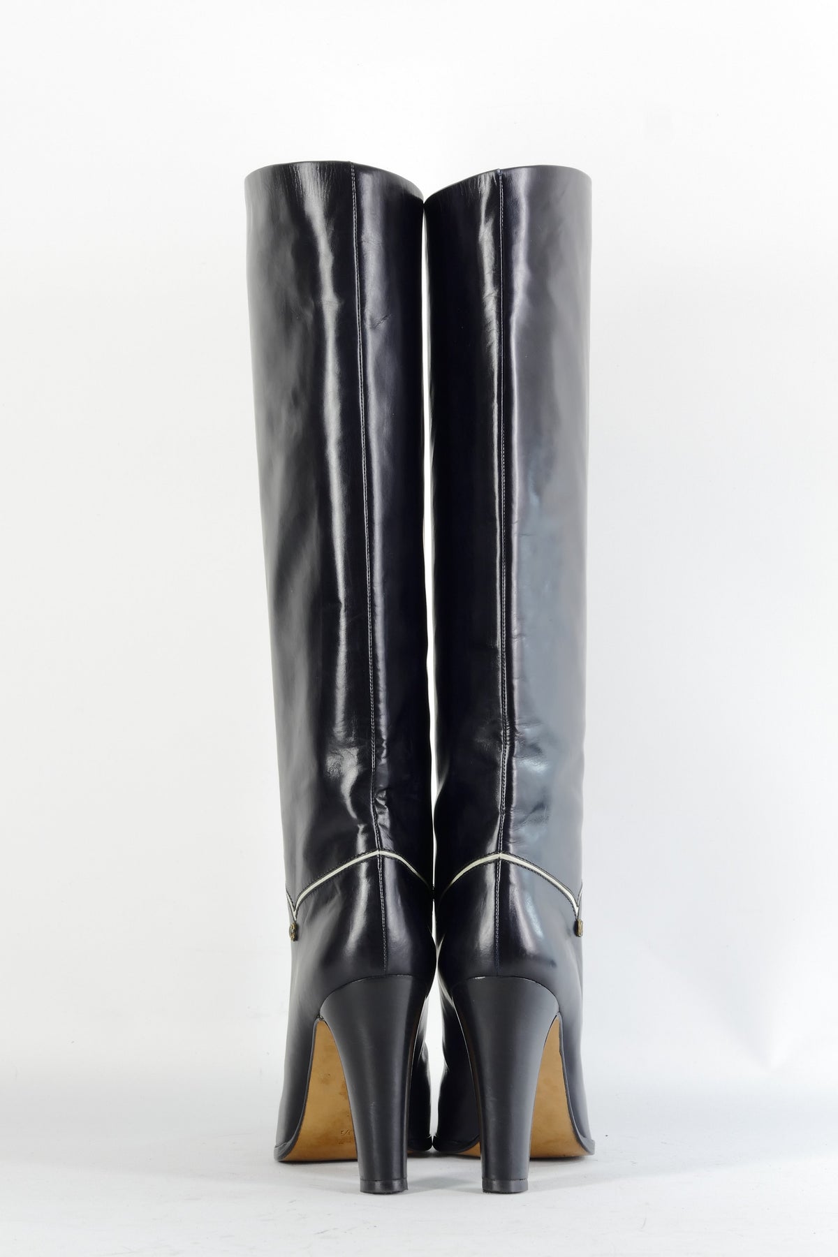 BUUTS Casadei Vintage-Stiefel Leder schwarz 224052-5
